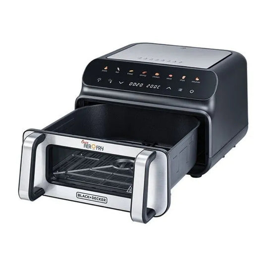 Black&Decker PGAF105-B5 5 IN 1 Pizza Grill Airfryer Oven -بلاك أند ديكر فرن بيتزا وقلاية هوائية وشواية 5 في 1