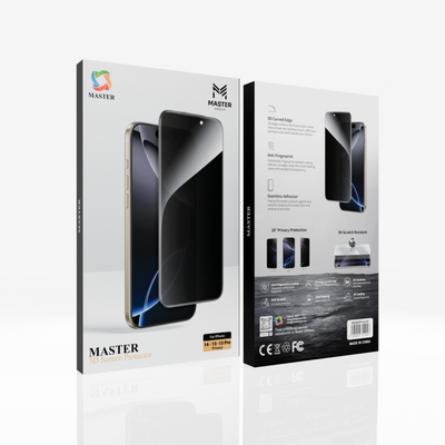 Master 3D Screen Protector Privacy for iPhone 14 / 13 / 13 Pro | واقي شاشة ماستر ثري دي خصوصية لآيفون 14 / 13 / 13 برو