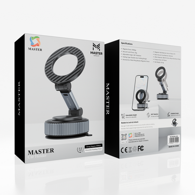Master Car Holder Without Wireless – Black | حامل سيارة ماستر بدون شحن لاسلكي – أسود