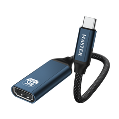 محول ماستر مضفر من USB-C إلى HDMI أنثى بدقة 8K 60Hz - أسود | Master Braided USB-C to HDMI Female Adapter, 8K60Hz – Black