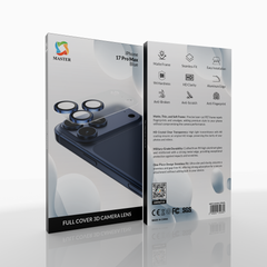 Master Full Cover 3D Camera Lens iPhone 17 Pro Max Blue - Bundle