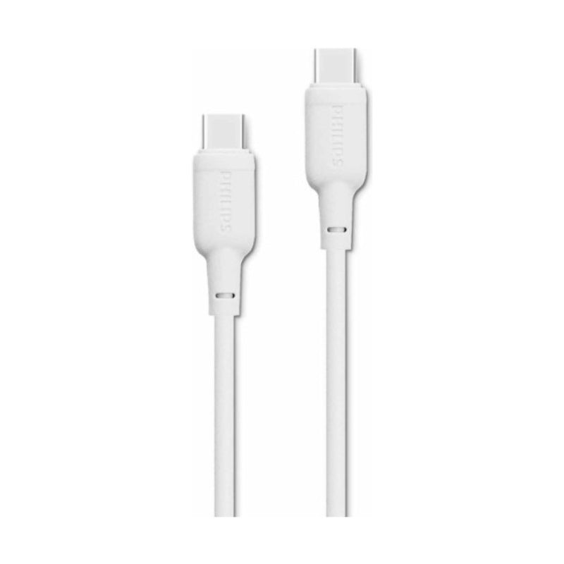 كابل فيليبس تايب سي إلى تايب سي 60 واط 1.2 متر | Philips Cable Type-C to Type-C 60W 1.2m DLC6541CB