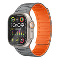 سوار ساعة آبل مغناطيسي بسيليكون وحماية UV | Promate MagBand-MS Premium Magnetic Silicone Watch Band - Grey