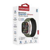 Promate MagBand-MS سوار ساعة آبل أثناء الاستخدام - أخضر ميدنايت