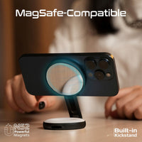 Promate MagHalo-Pro Black selfie ring light - angle view