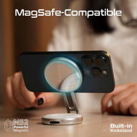 Promate MagHalo-Pro Grey selfie ring light - angle view