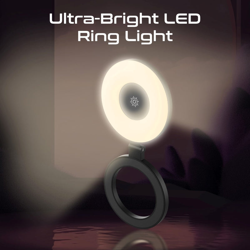 Promate MagHalo slim selfie ring light - angle view