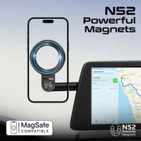 Promate MagHoop-GN gooseneck magnetic ring holder - angle view