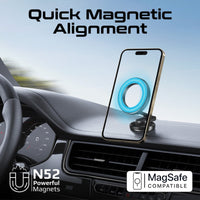 Promate MagHoop-HG Black compact magnetic mount - angle view