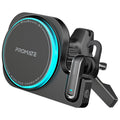حامل شحن لاسلكي للسيارة مع سماعة بلوتوث مدمجة | Promate MagMount-BT 2-in-1 MagSafe 15W Wireless Car Charger