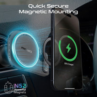 Promate MagMount-BT car mount charging light ring and 360 rotation
