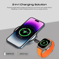 Promate MagRing وحدة MagSafe 15 واط ووحدة ساعة آبل 3 واط