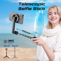 Promate MagStick selfie stick folded - angle view