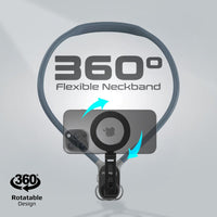 Promate MagView Blue neckband POV mount - angle view