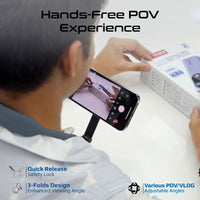 Promate MagView Blue hands-free POV vlogging usage view