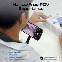 Promate MagView Black hands-free POV vlogging usage view