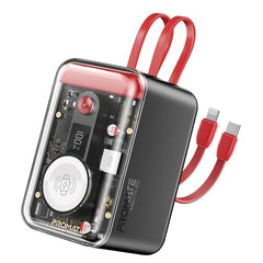 Promate Mavrix-20 Power Bank 20000mAh 65W Transparent Red-Front