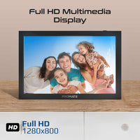 Promate Memoria-10 Black digital photo frame - angle view