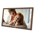 إطار صور رقمي 15.6 إنش بشاشة لمس وواي فاي | Promate Memoria-15 Full HD Smart Digital Photo Frame - خشبي