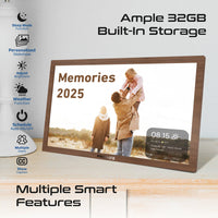Promate Memoria-15 Pine touchscreen photo frame displaying image