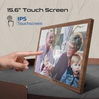 Promate Memoria-15 Pine digital frame in home decor setting