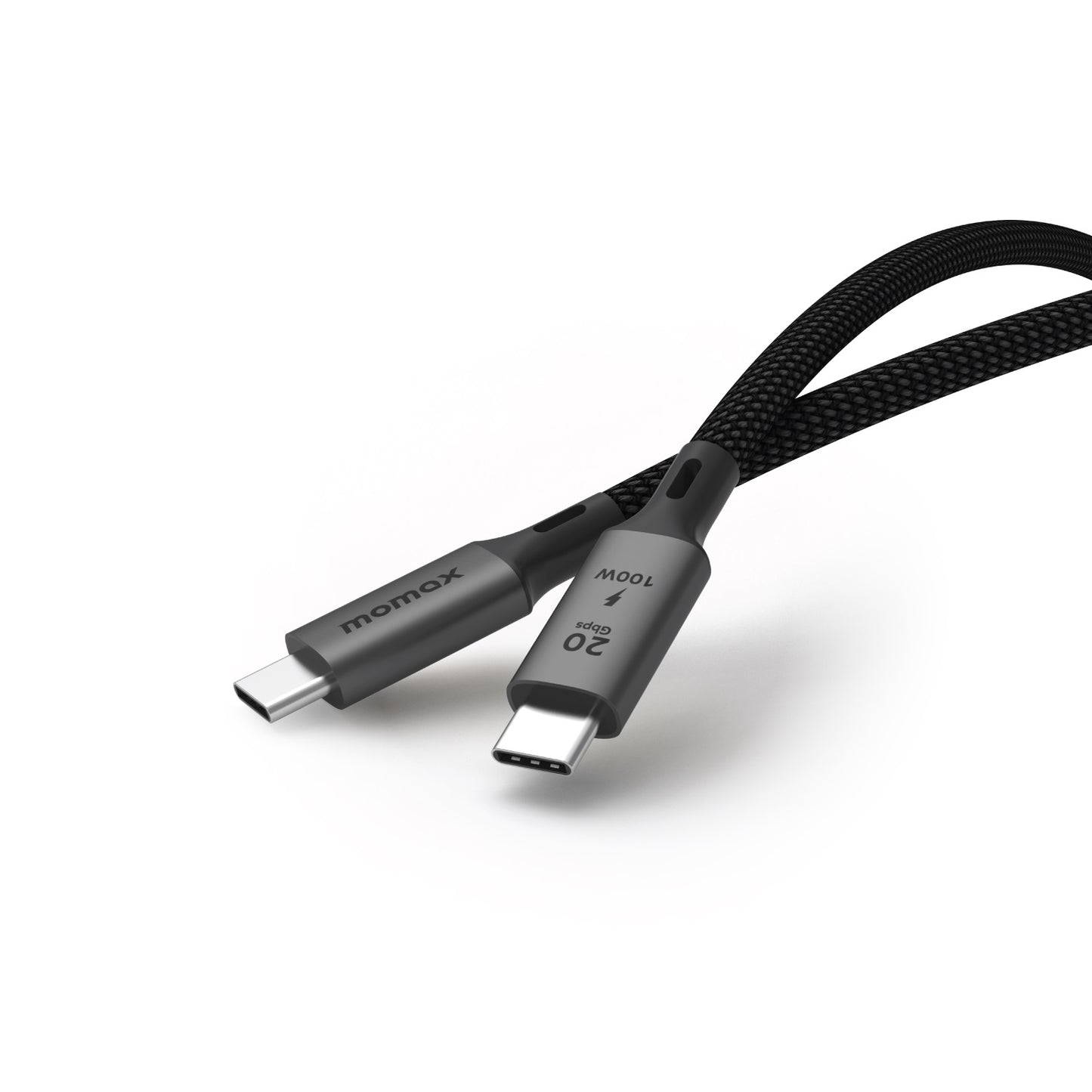 Kabloya Momax Elite 100W USB-C bo USB-C ya bi pêçayî, 1 m - Kabloya Momax Elite USB-C bo USB-C, 100W