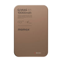 Momax Q.Mag X1 Gen 2 10000mAh Magnetic Wireless MagSafe Power Bank 15W|بنك طاقة Momax Q.Mag X1 Gen 2 مغناطيسي لاسلكي 10000mAh مع MagSafe وشحن سريع 15W