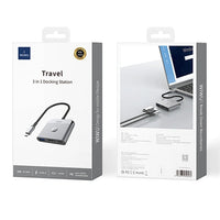 محول لابتوب WiWU 3 في 1 USB-C Hub HB002 مع HDMI 4K