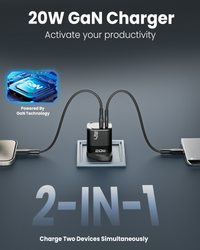 Moxedo Lite 20W GaN Wall Charger - Detail