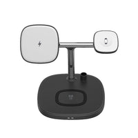 شاحن ويوو 4 في 1 اللاسلكي السريع, متوافق مع ماج سيف  | WiWU 4 in 1 Wireless Magsafe Phone Stand Fast Charging Charger
