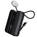 باور بانك بروميت نيو 10 بسعة 10000 مللي وشاحن ساعة أبل وكابل USB-C مدمج - أسود | Promate Neo-10 30W Power Delivery Smartphone & Apple Watch Charging Power Bank - Black