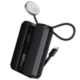 باور بانك بروميت نيو 10 بسعة 10000 مللي وشاحن ساعة أبل وكابل USB-C مدمج - أسود | Promate Neo-10 30W Power Delivery Smartphone & Apple Watch Charging Power Bank - Black