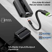 Promate Neo-10Uni Power Bank 10000mAh 30W PD Bidirectional Cable Black-Ports