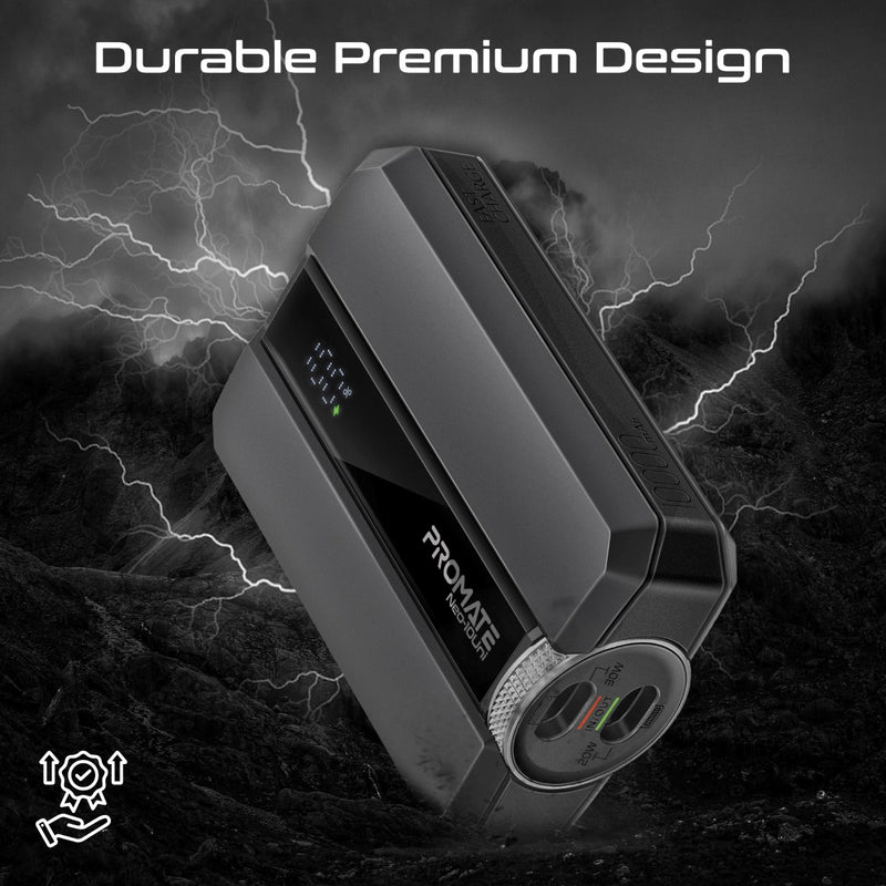 Promate Neo-10Uni Power Bank 10000mAh 30W PD Bidirectional Cable Black-Lifestyle