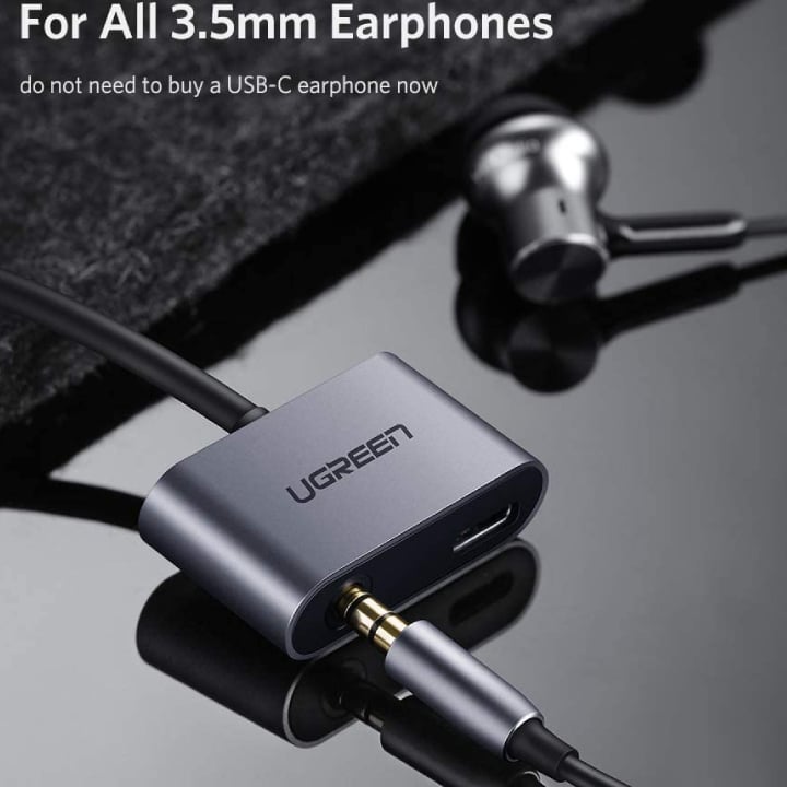 Adaptora Ugreen USB-C bo 3.5mm AUX + USB-C