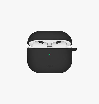 UNIQ Nexo active silicone AirPods 4 case with ear hooks Black