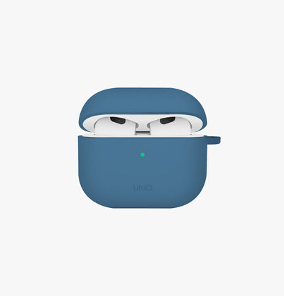 UNIQ Nexo active silicone AirPods 4 case with ear hooks Pacific Blue
