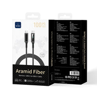 WiWU Warriors Link 100W كابل مغناطيسي معزز بألياف Kevlar Wi-C079 USB-C 1.2م