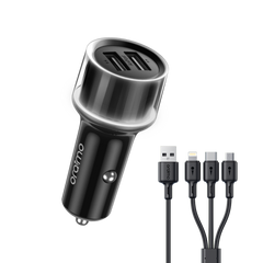 Oraimo OCC-1152D-X93 Car Charger Kit Black - Charger with 3-in-1 Cable