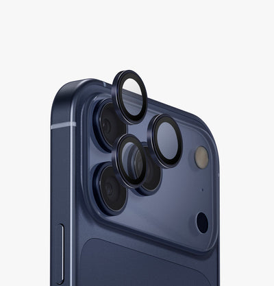 UNIQ Optix AluGuard aluminium camera lens protector for iPhone 17 Pro Max Deep Navy