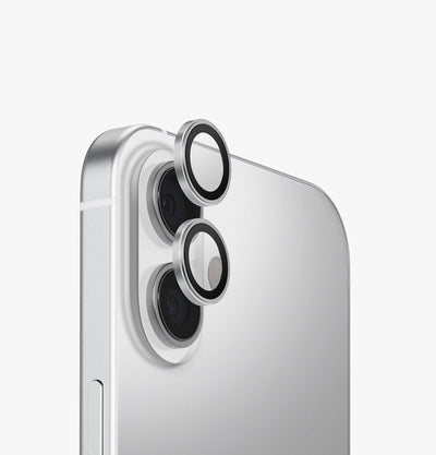 UNIQ Optix AluGuard aluminium camera lens protector for iPhone 17 Sterling Silver