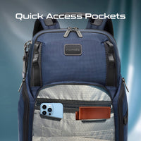 Promate Oracle-BP Laptop Backpack 15.6 inch 28L Tag Tracker Blue-Compartments