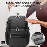 Promate Oracle-BP Laptop Backpack 15.6 inch 28L Tag Tracker Black-Open