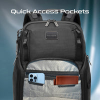 Promate Oracle-BP Laptop Backpack 15.6 inch 28L Tag Tracker Black-Compartments