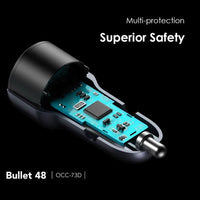 Oraimo Bullet 48 OCC-73D Car Charger Dark Chrome - View 4