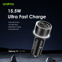 Oraimo Highway 15 OCC-1152D Car Charger Black - View 3