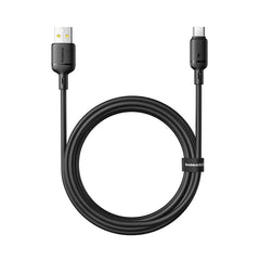 Baseus Silky Cable USB-A to USB-C 3A 2m Black | كابل بيسوس سيلكي يو اس بي 3 أمبير 2 متر أسود