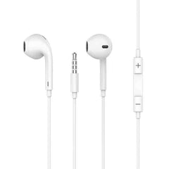 Porodo Blue Stereo Earphones with Aux Connector 3.5mm - White | سماعات بورودو بلو ستيريو بمنفذ 3.5 ملم - أبيض