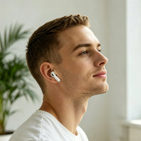 سماعات بورودو بلو 4 ببطارية 300mAh - أبيض | Porodo Blue Airpods 4 With 300 mAh Battery – White