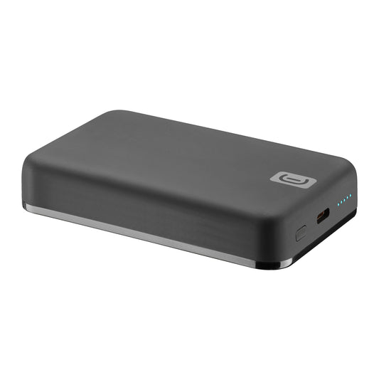 Cellularline Wireless Power Bank MAG 10000 Battery Charger Compatible with Mag Safe System - سيلولار لاين باور بانك لاسلكي شاحن بطارية متوافق مع نظام ماجسيف سعة 10000 مللي أمبير